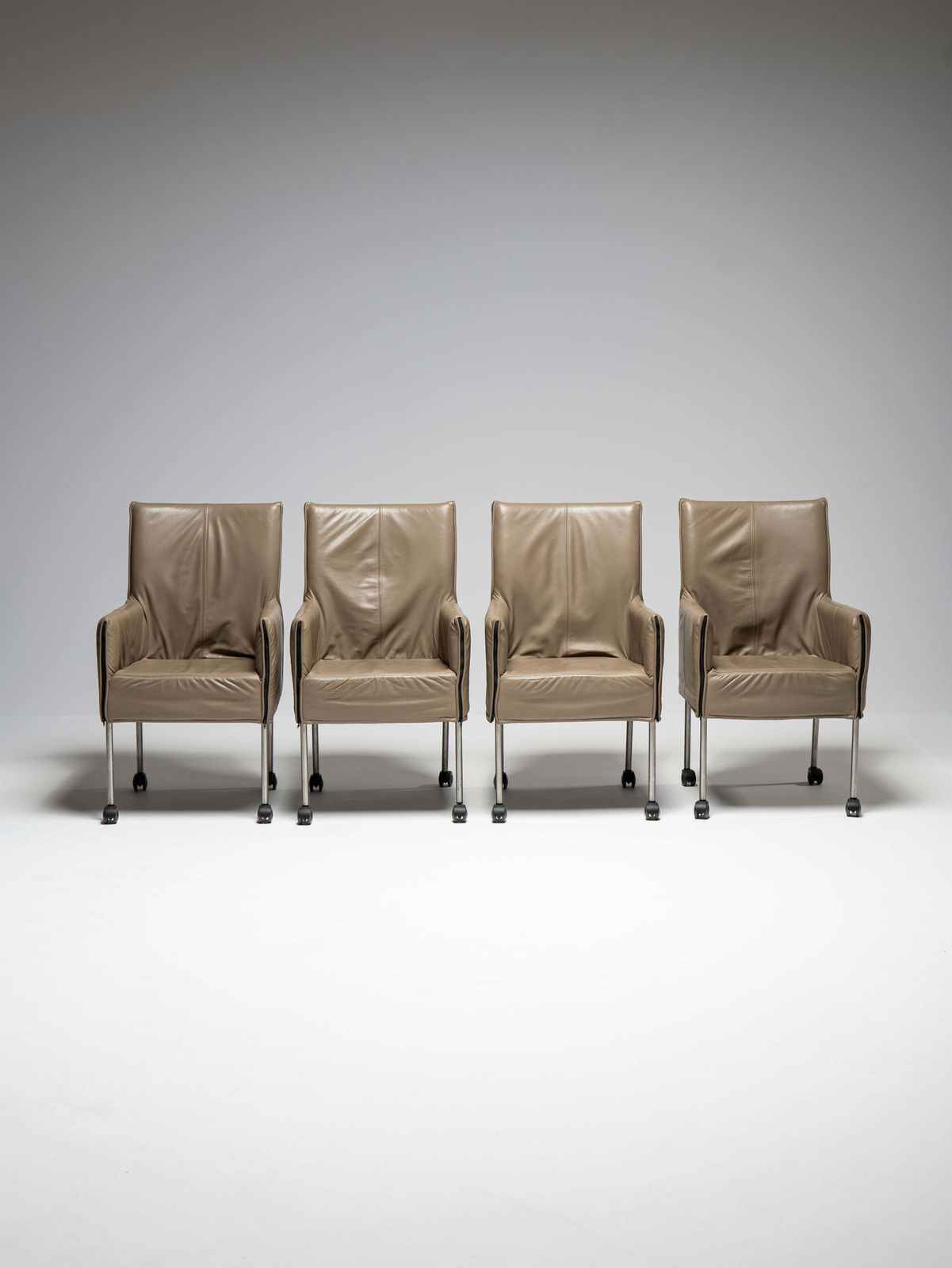 Set Of 4 Chairs In Style Of 'Chaplin' Chair By Gerard Van Den Berg For Montis, Holland, 1990s photo for sale