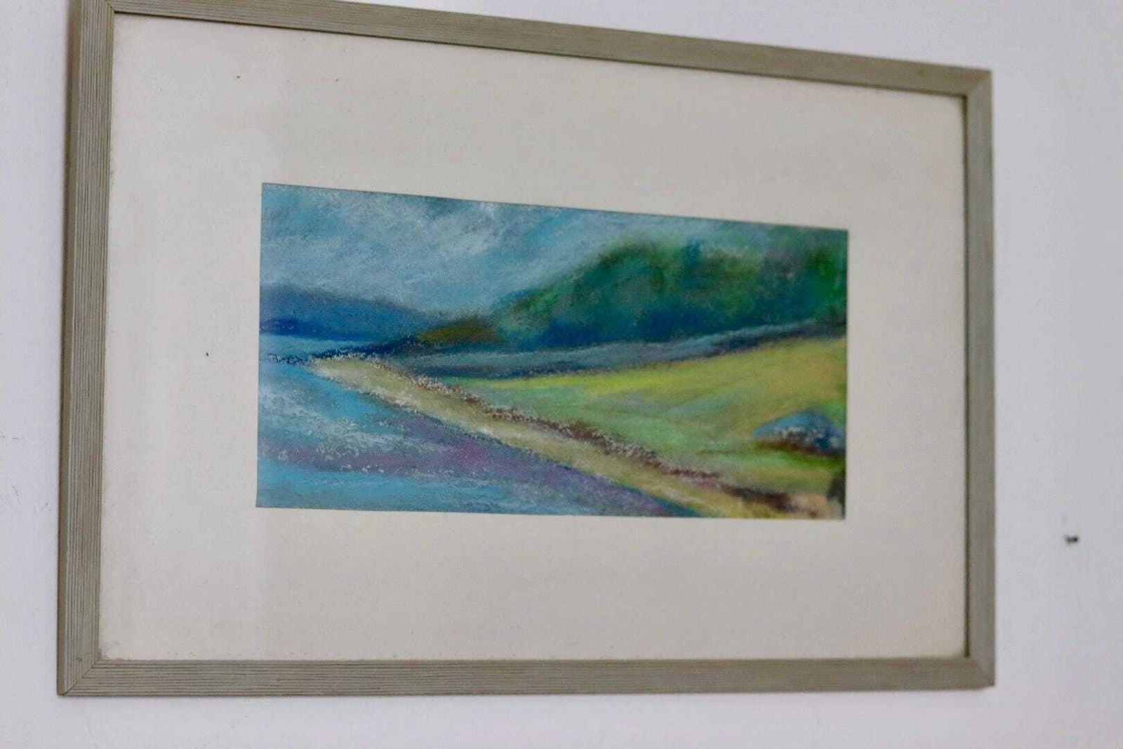 Swedish Mid Century Oil On Board Painting" Coastal Landscape "