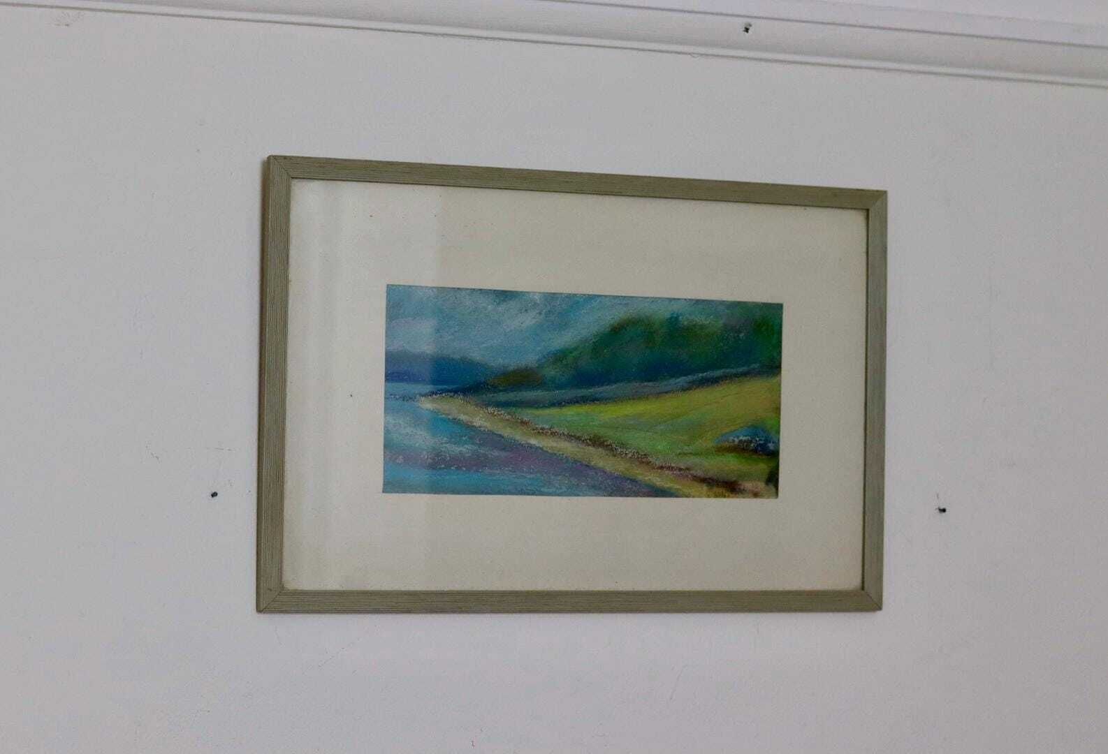 Swedish Mid Century Oil On Board Painting" Coastal Landscape " photo for sale