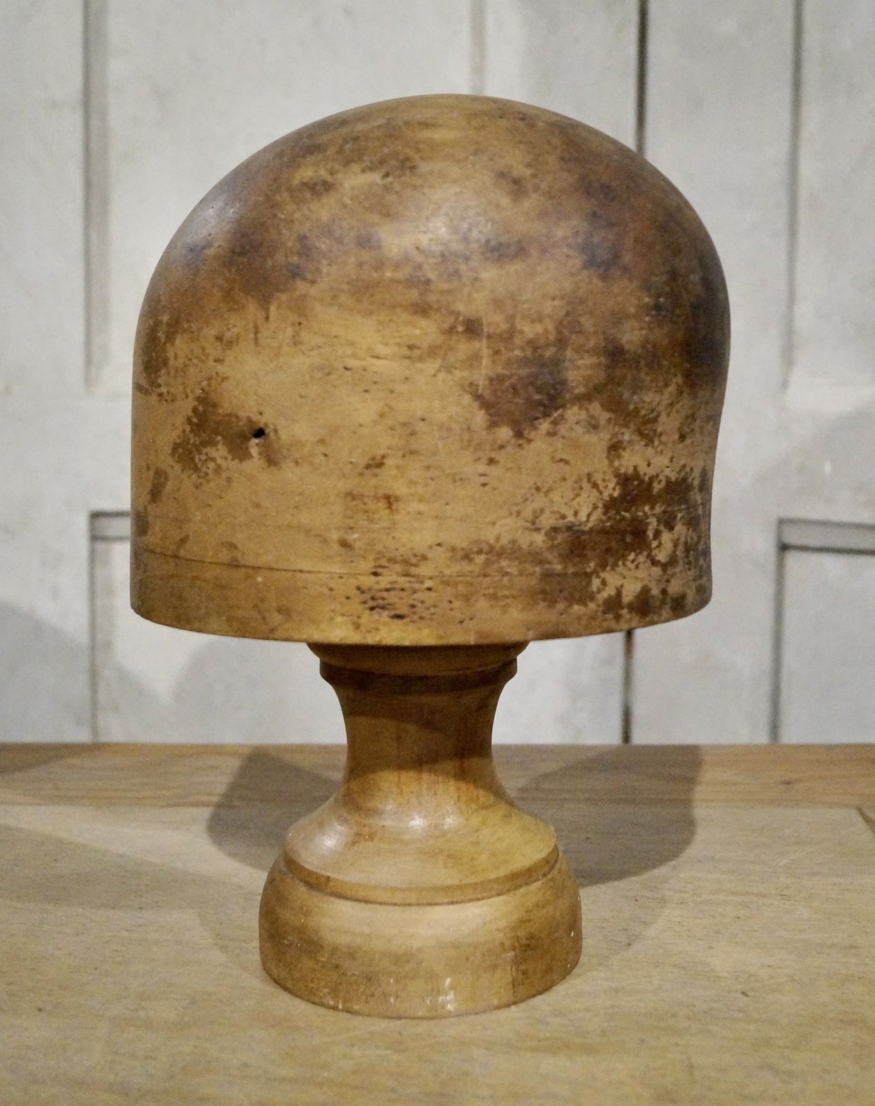 Antique French Milliners Hat Block On Stand photo for sale
