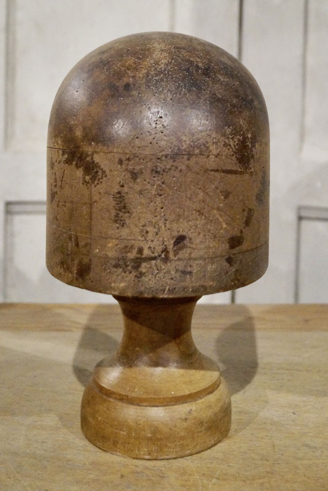 Antique French Milliners Hat Block On Stand photo Home Decor