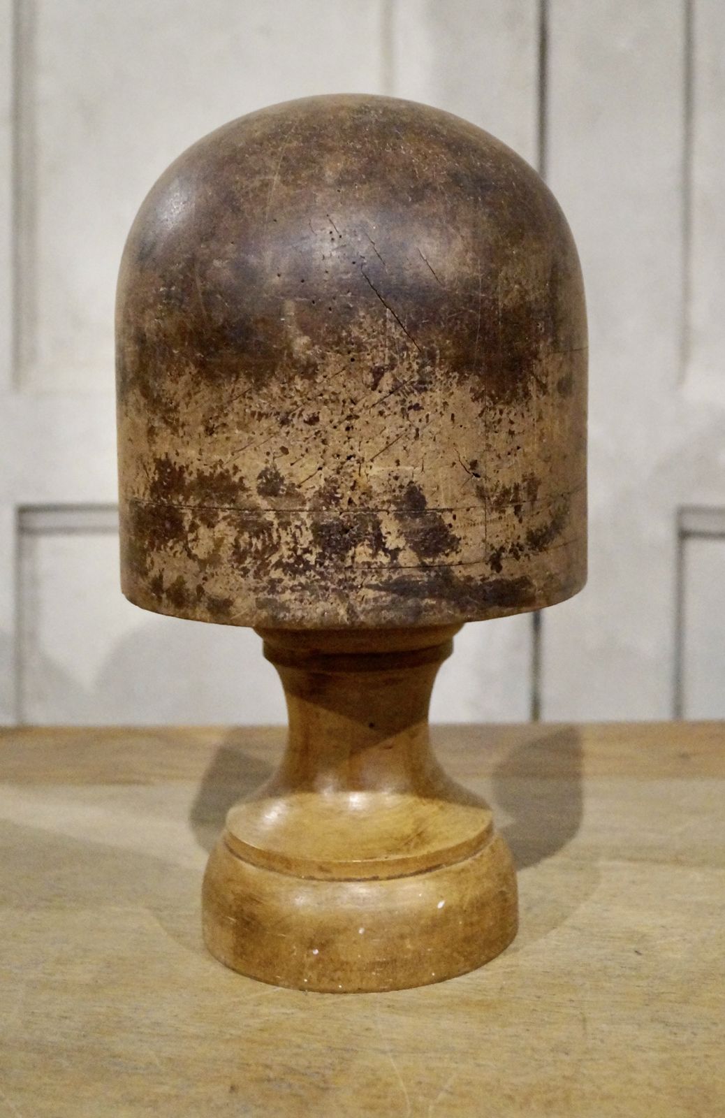 Antique French Milliners Hat Block On Stand photo 265.0