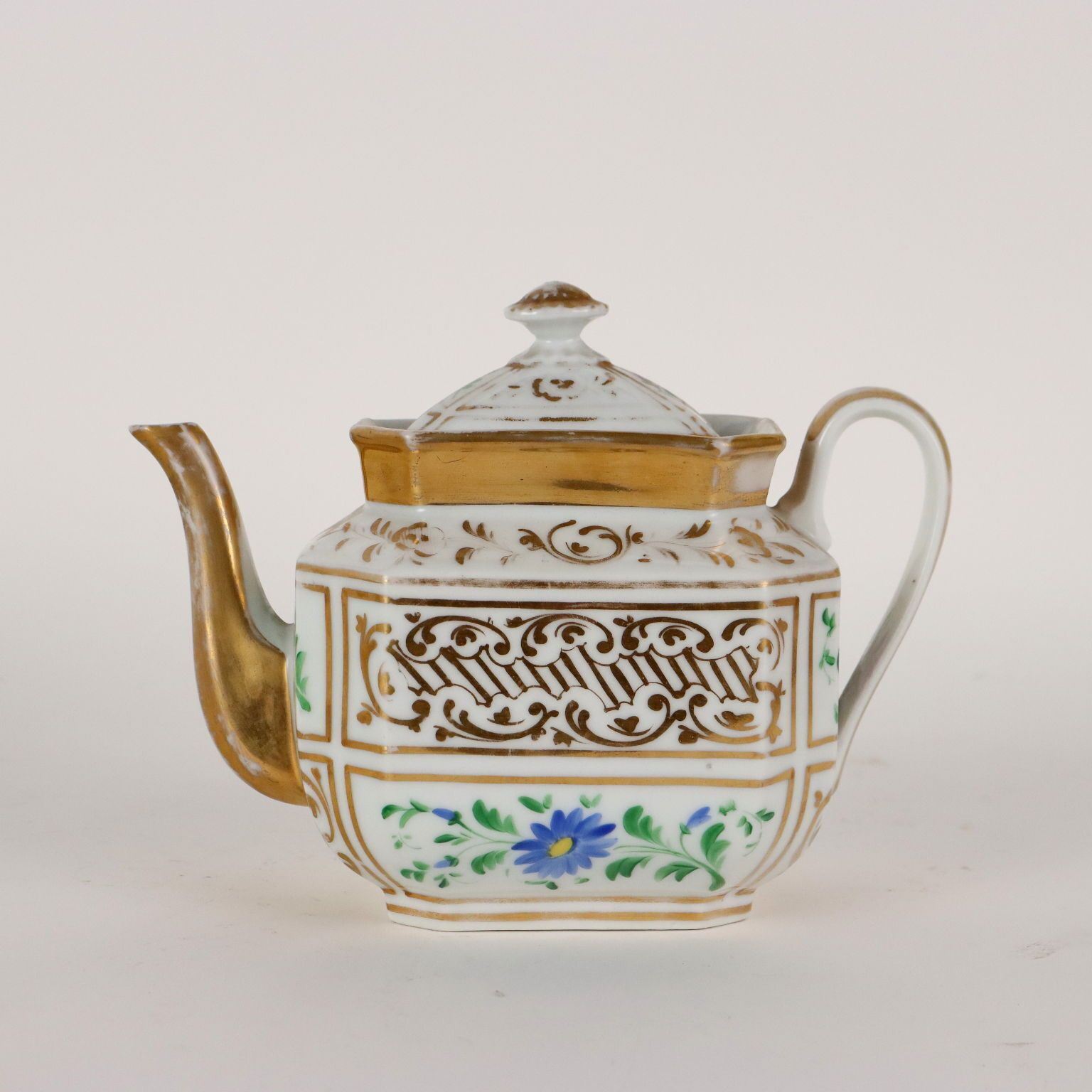 Antique Tea Set White Porcelain Europe Mid XIX Century photo 300.0