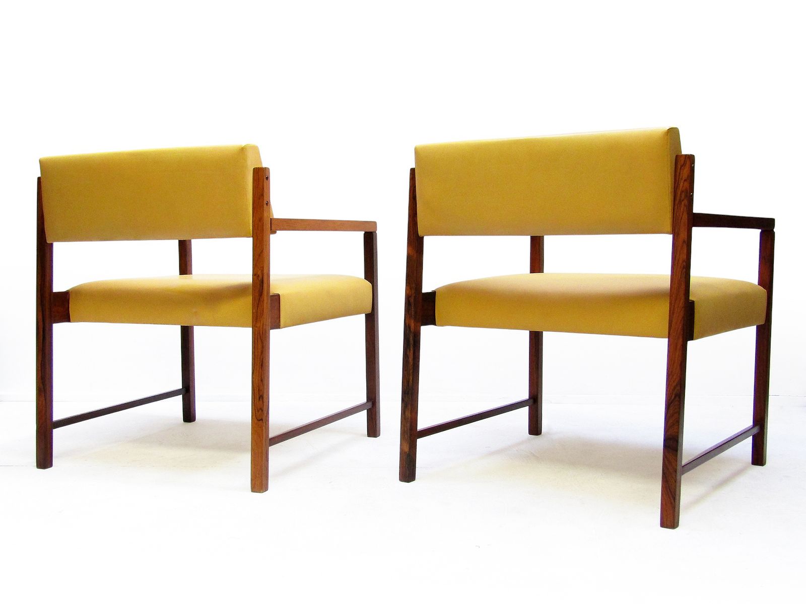 photo for sale Two 1960s Brazilian "Poltrona Del Rey" Lounge Chairs In Jacaranda By Jorge Zalszupin