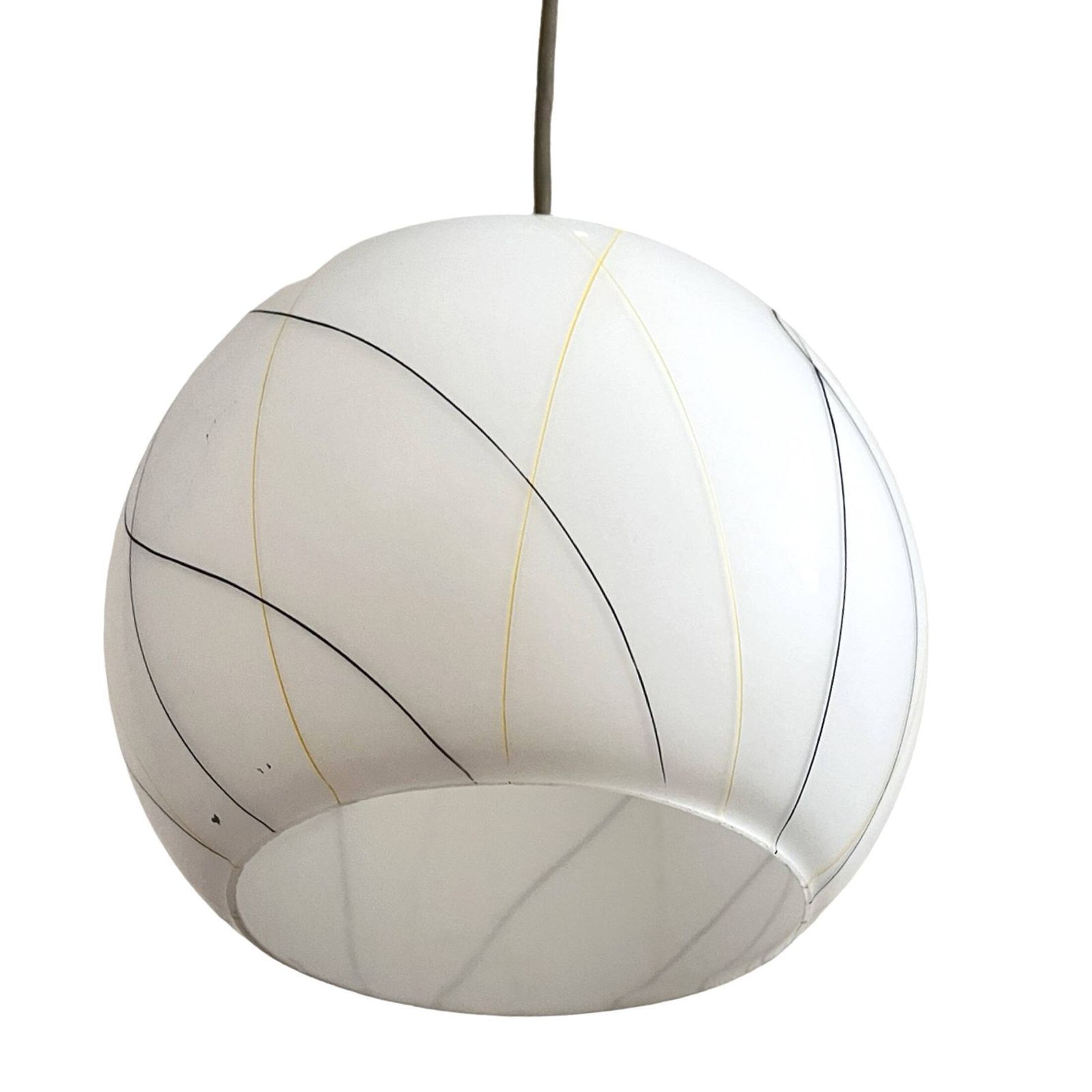 Pendant Lamp, Chrome, New Look, Elektroinstala Děčín, Czechoslovakia, 1950s. photo vinterior