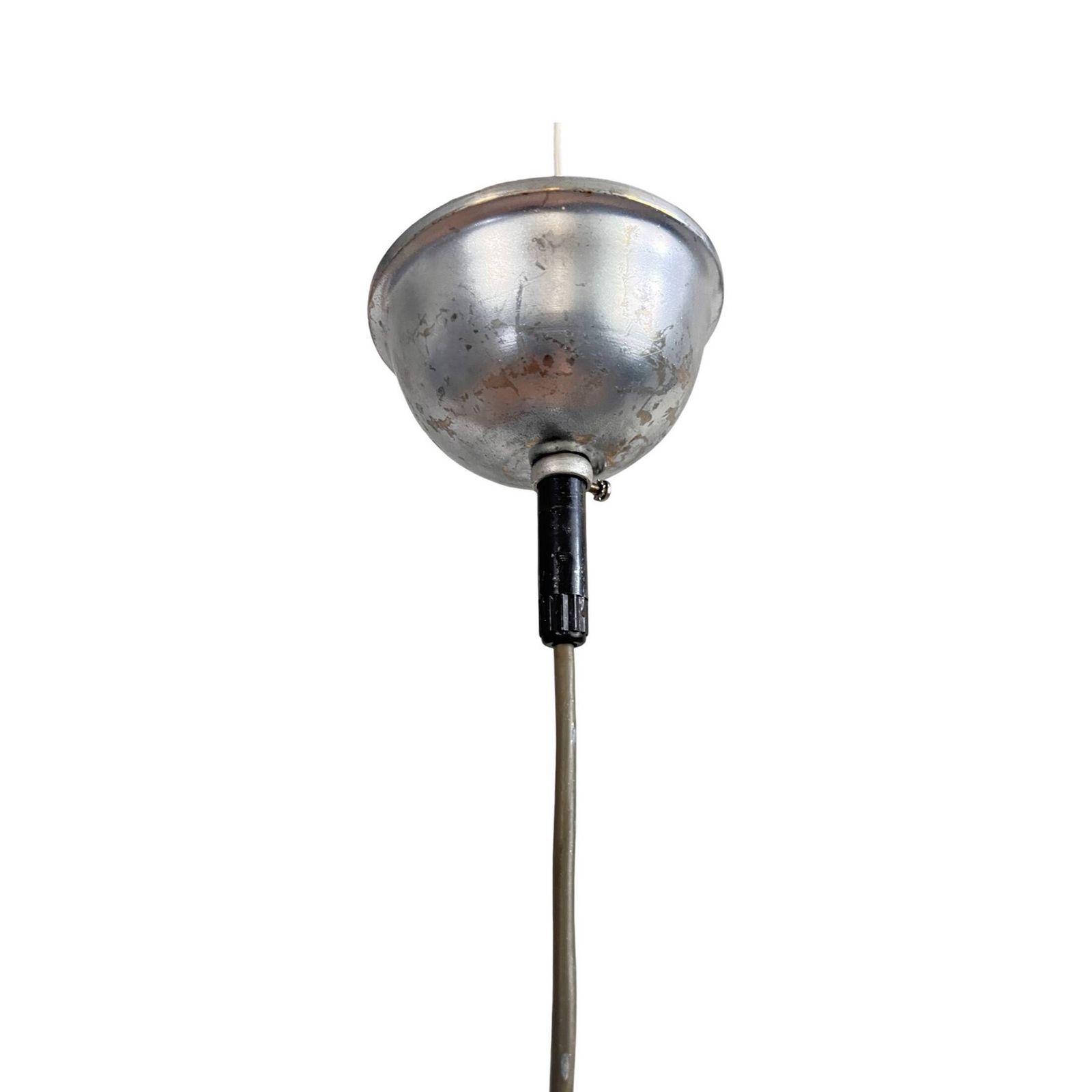 Pendant Lamp, Chrome, New Look, Elektroinstala Děčín, Czechoslovakia, 1950s. photo vintage