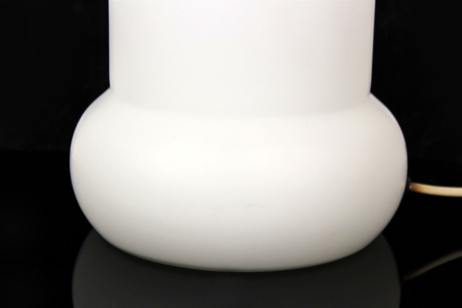 Mid Century Glass Table Lamp From Osvětlovací Sklo Valašské Meziříčí, 1970s photo vintage