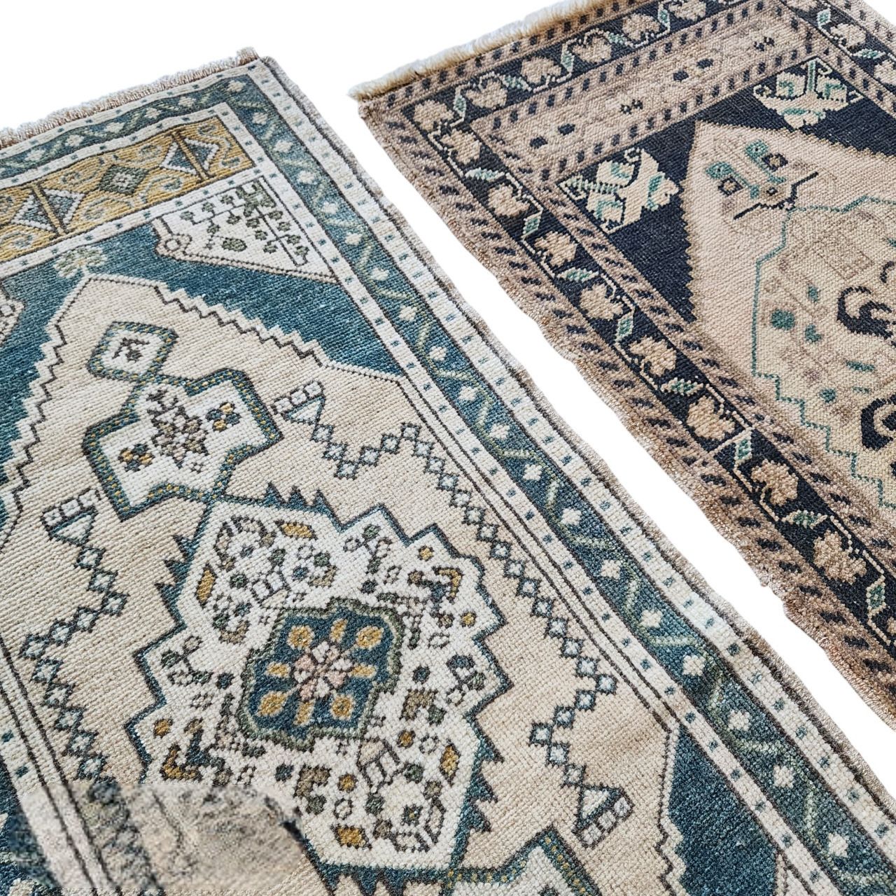 1970s Oushak Wool Small Hand Knotted Turkish Rug   A Pair photo buy