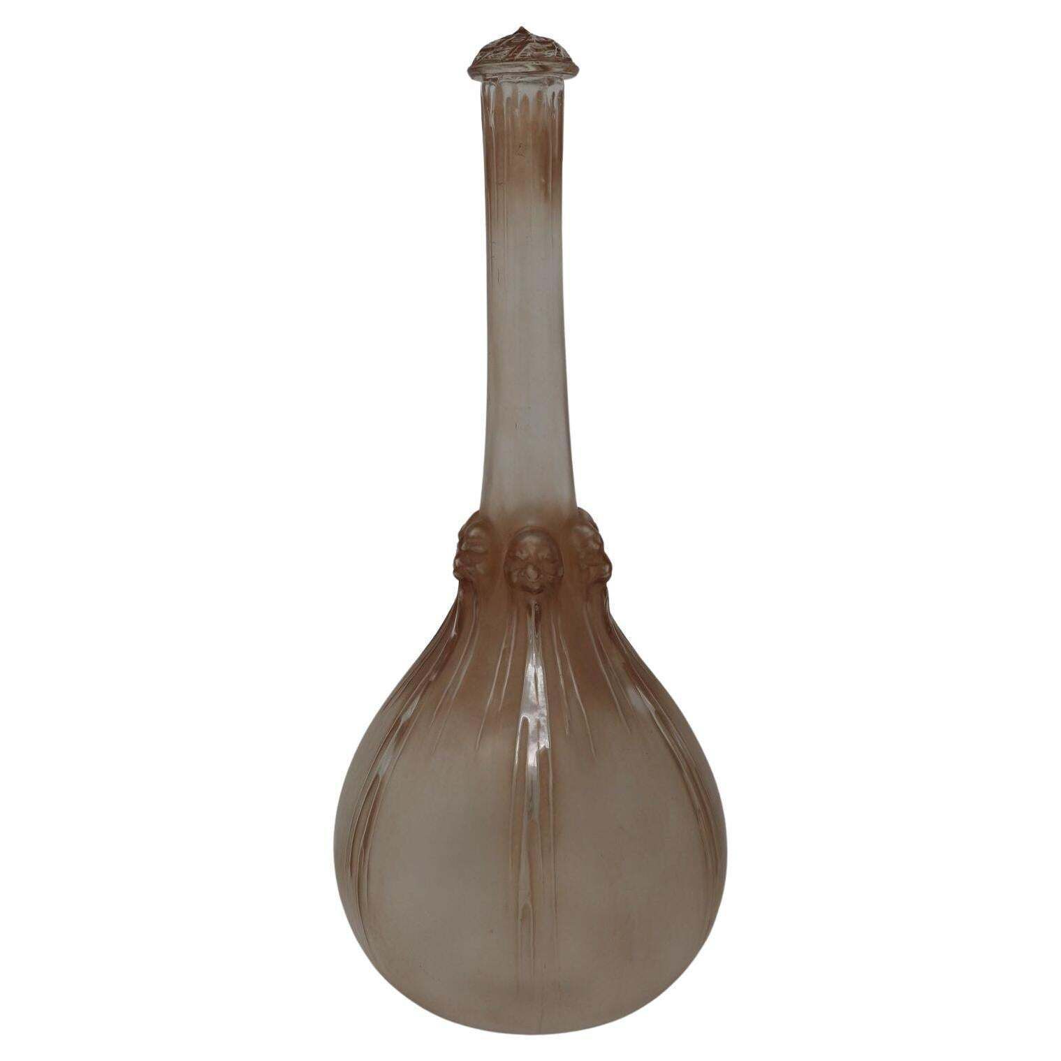 Rene Lalique Glass 'Six Tetes' Decanter