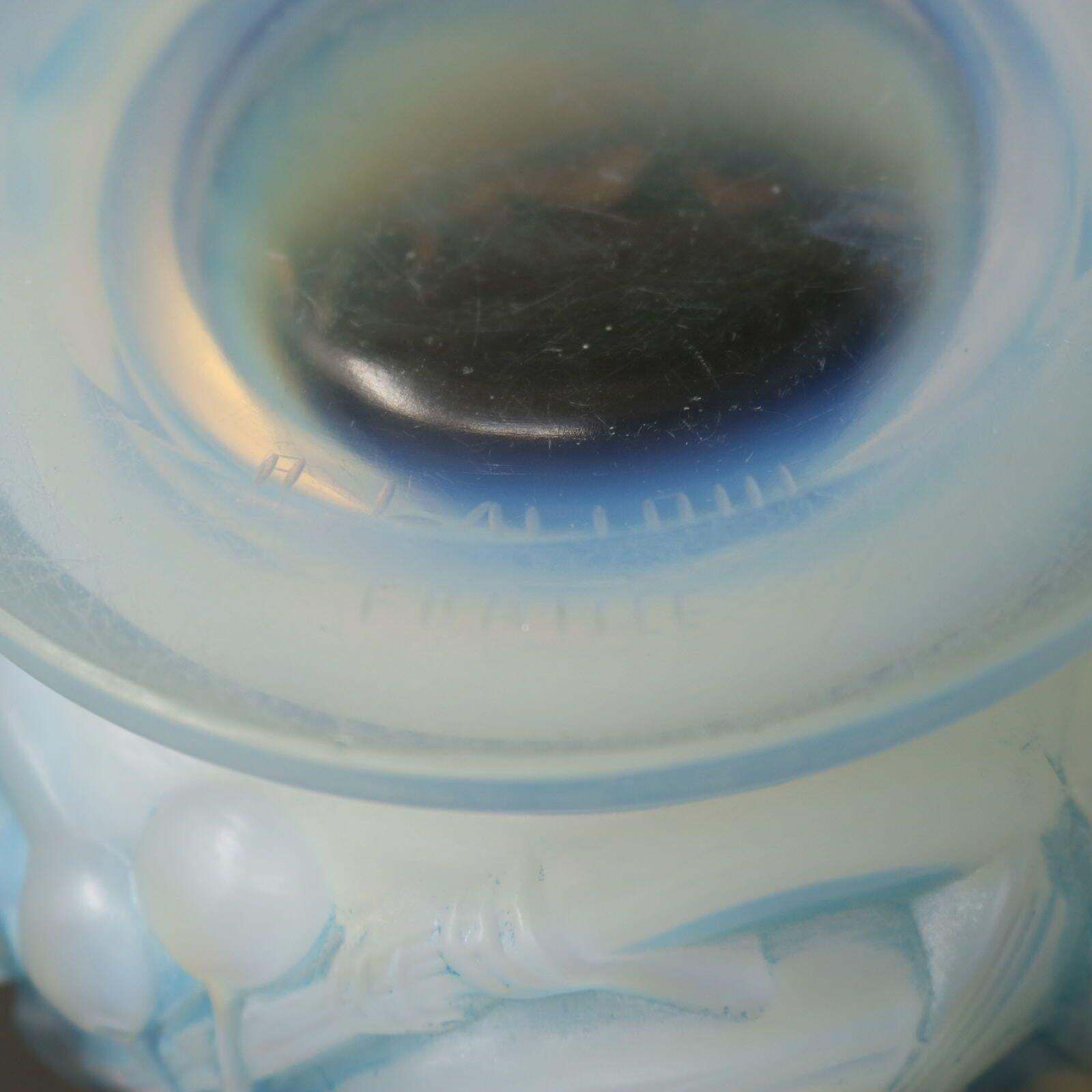 photo for sale Rene Lalique Opalescent Glass 'Pinsons' Vase