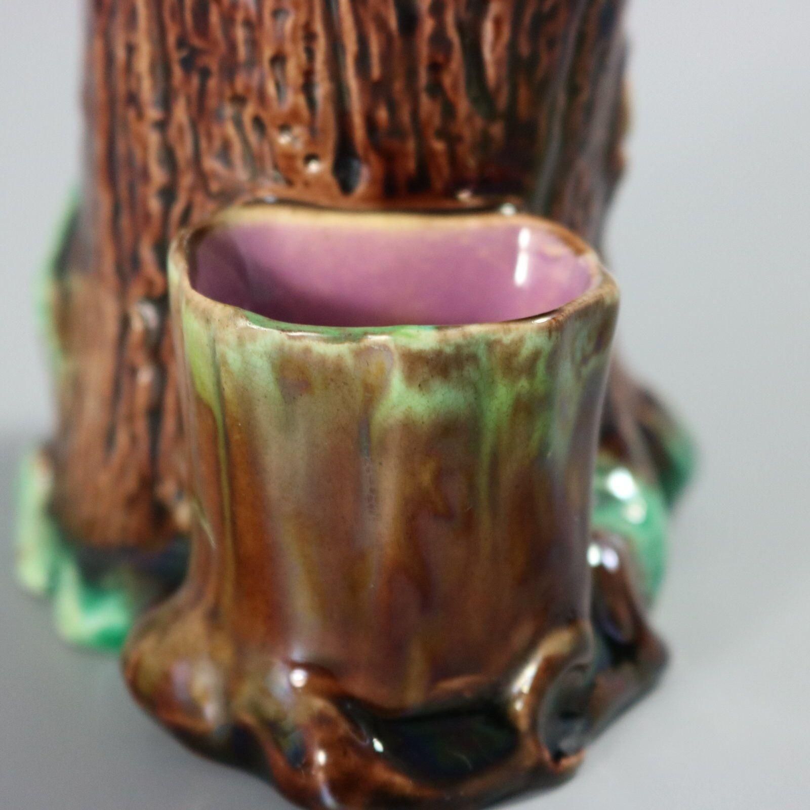 photo furniture Holdcroft Majolica Boy Climbing Tree Posy Vase