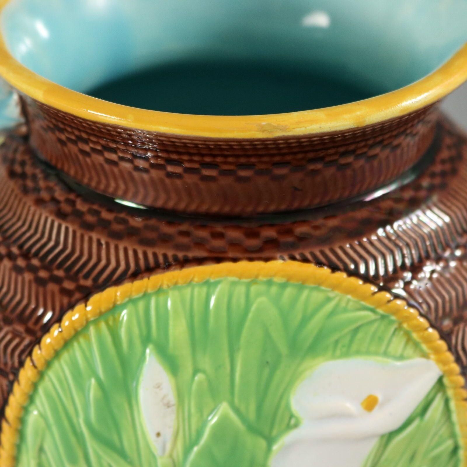 photo vinterior George Jones Majolica Calla Lily Pitcher