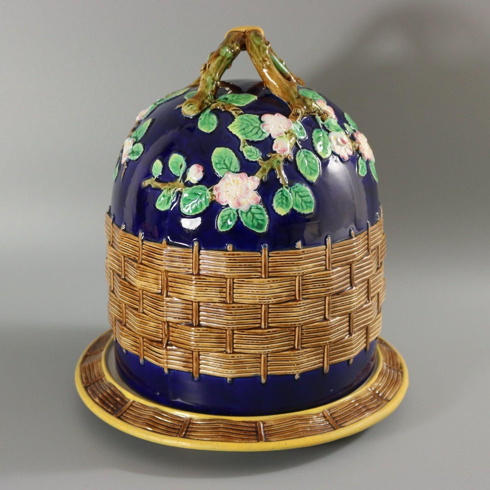 George Jones Apple Blossom Cobalt Blue Cheese Keeper photo furniture