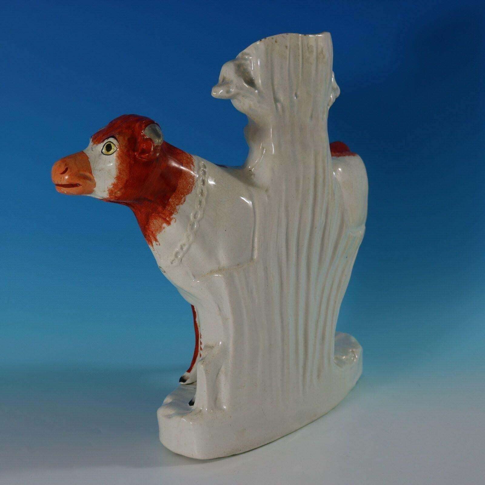 Staffordshire Pottery 'Milk Sold Here' Cow Spill Vase photo Home Decor
