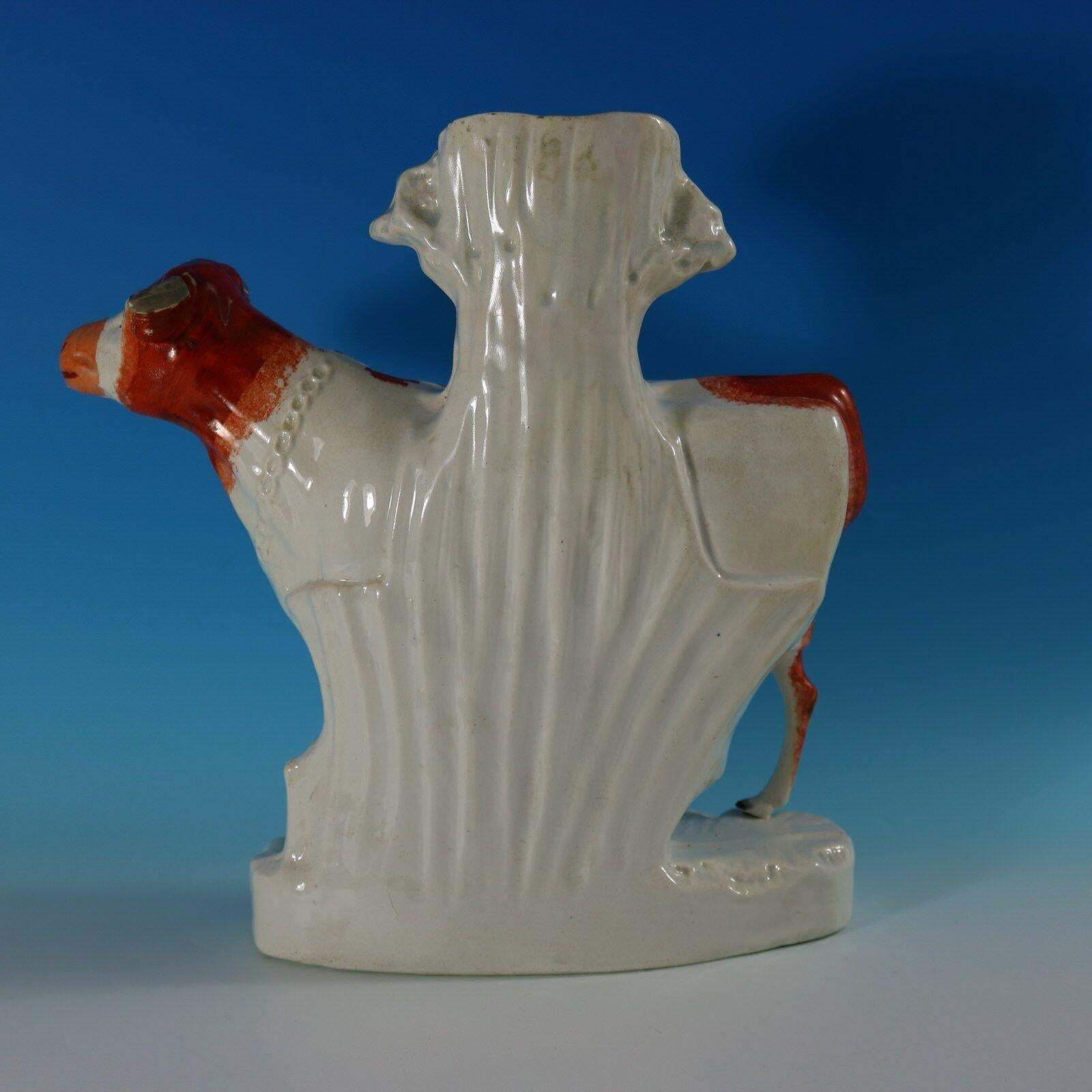 Staffordshire Pottery 'Milk Sold Here' Cow Spill Vase photo 1986.0