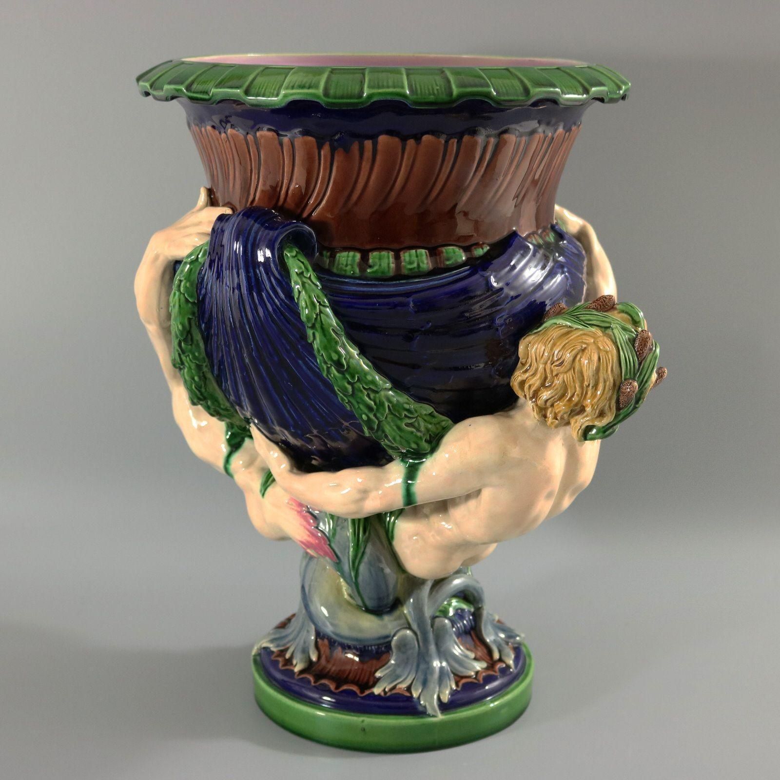 Victorian Minton Majolica Marine Mermen Jardiniere Pink Interior photo furniture