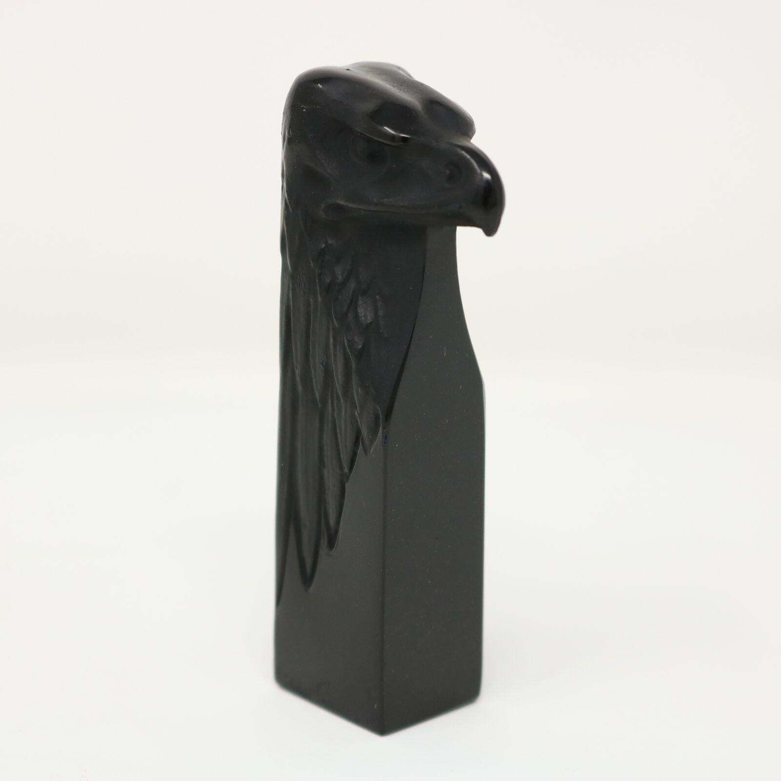 Rene Lalique Black Glass Glass 'Tete D'aigle' Cachet photo Home Decor