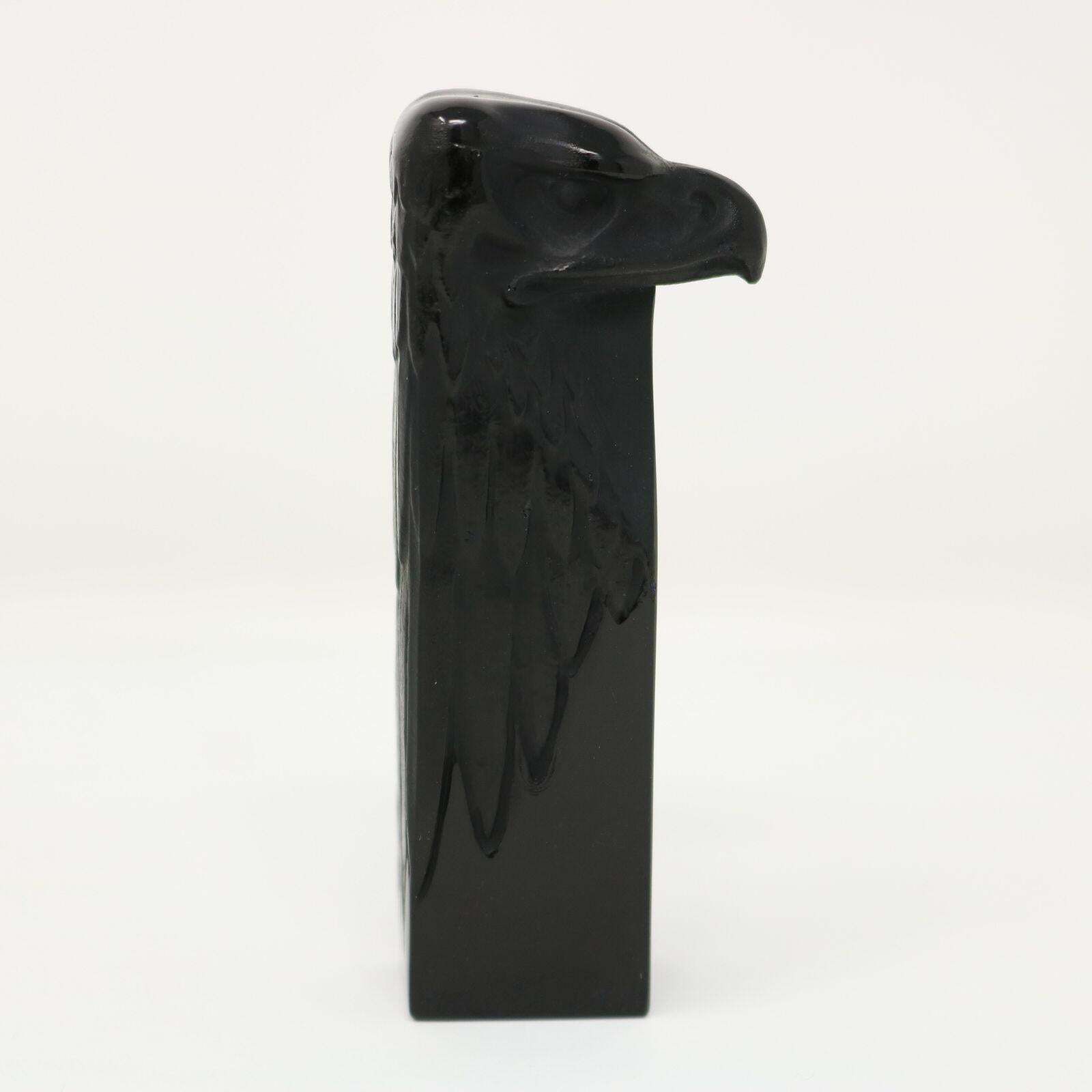 Rene Lalique Black Glass Glass 'Tete D'aigle' Cachet photo 1562.0