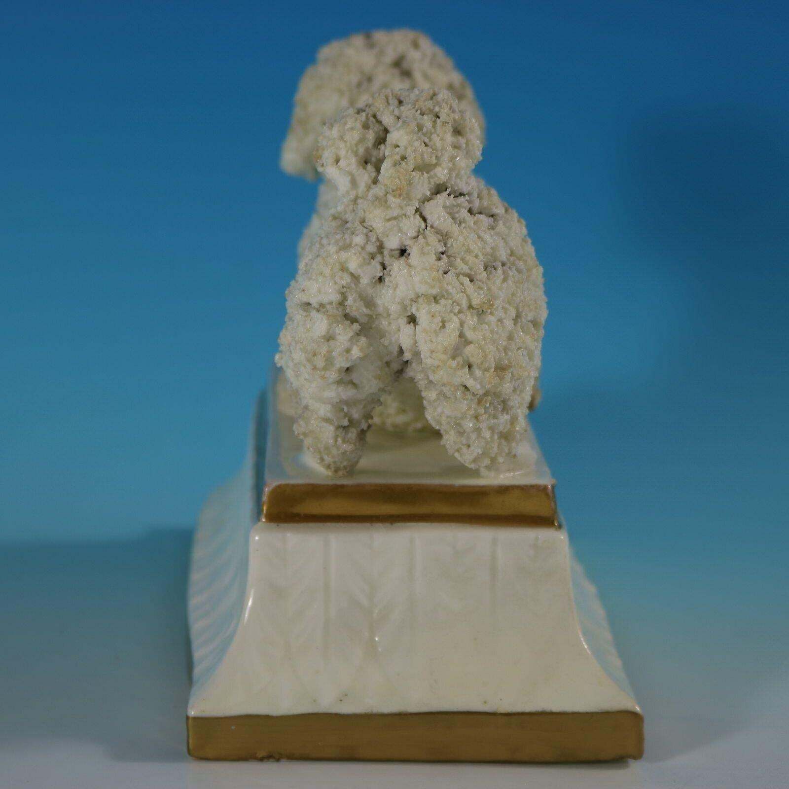Large Staffordshire Pottery Porcellaneous Poodle photo furniture
