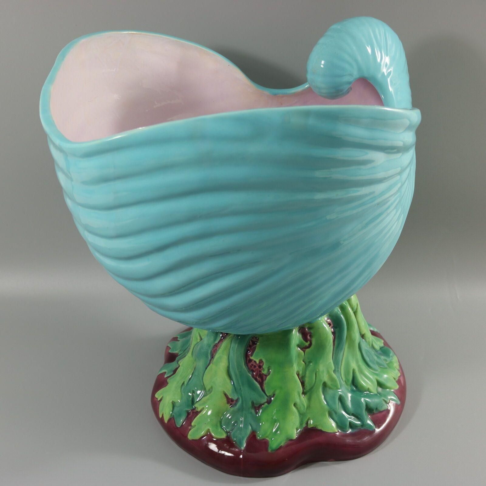 Minton Majolica Nautilus Shell bloempot photo for sale