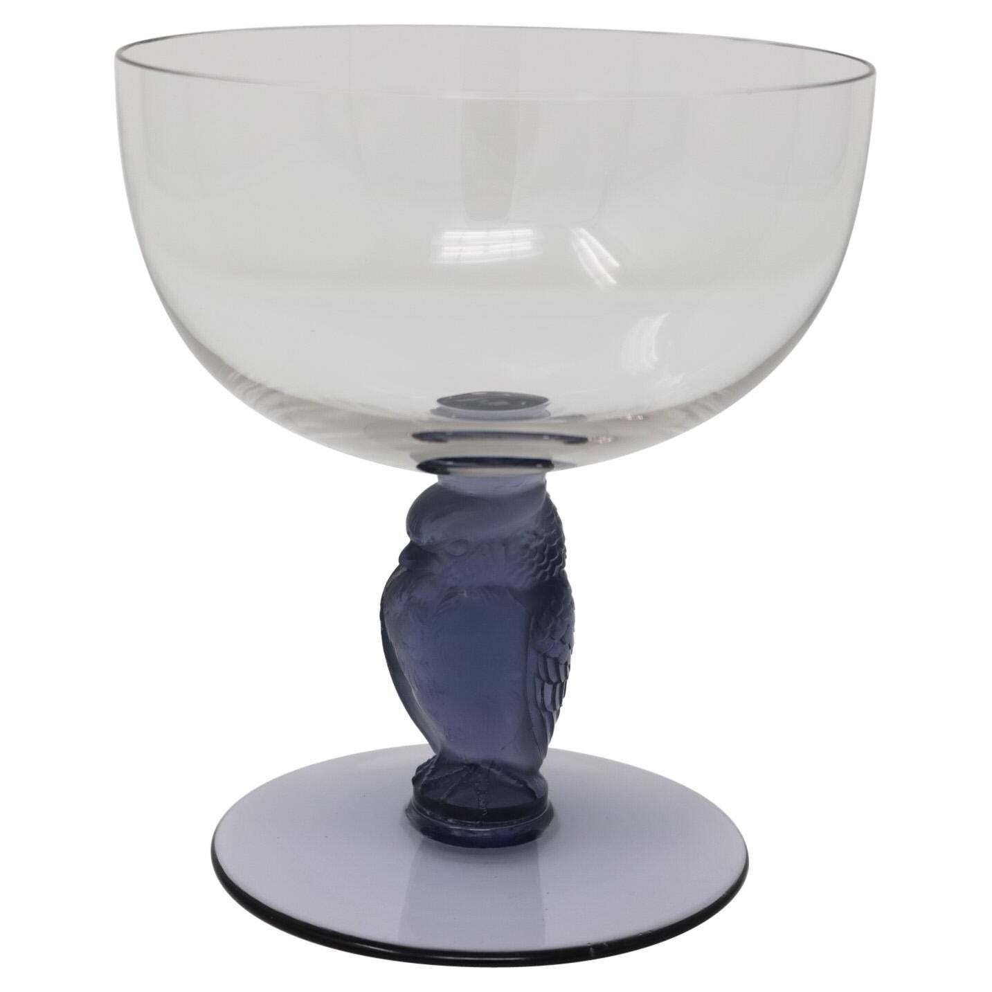 Rene Lalique Glass 'Rapace' Champagne Glass