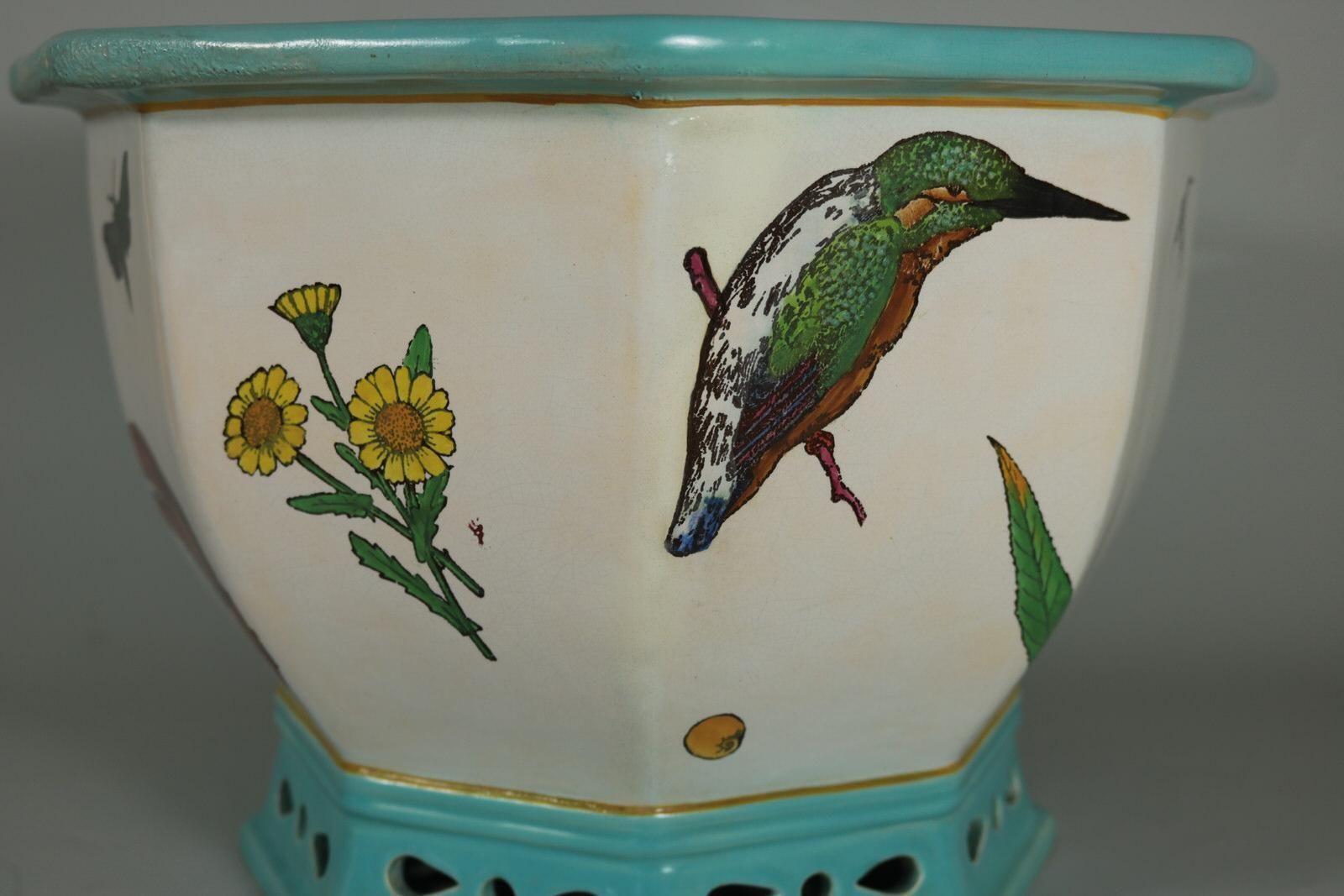 photo vinterior Minton Majolica 'Naturalist' Jardiniere By W.S Coleman