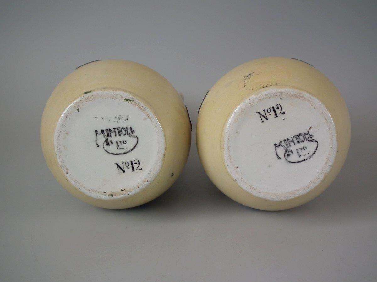 Pair Of Minton Secessionist No.12 Two Handled Vases photo furniture
