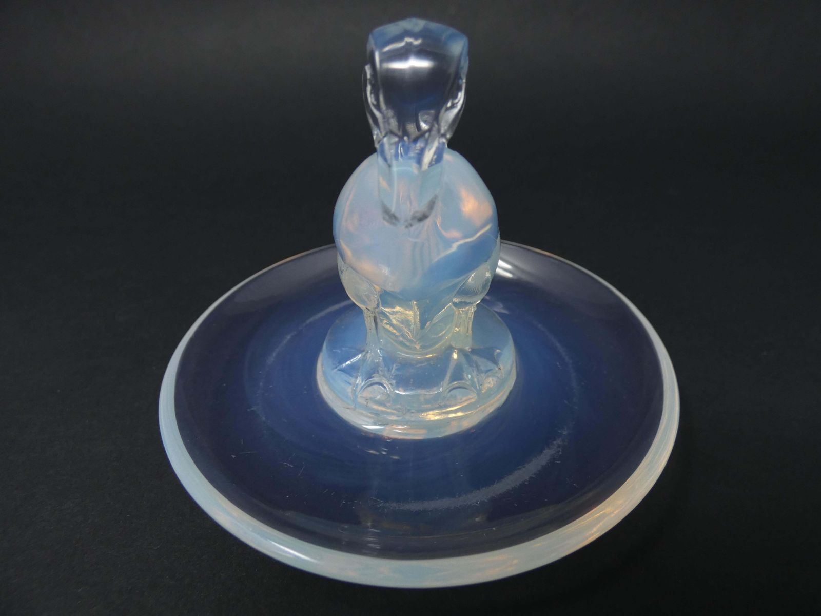 René Lalique Opalescent Glass 'Canard Duck' Cendrier Rond/Ashtray photo furniture