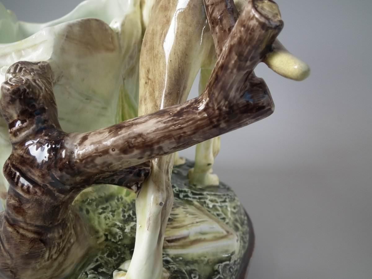2596.0 Jerome Massier Fils Majolica Dog Spill Vase photo