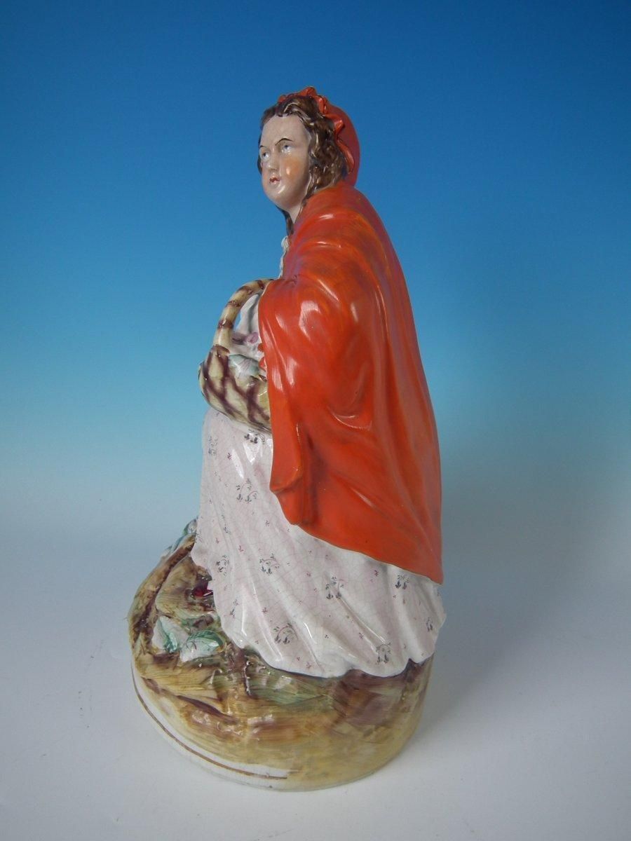 Large Staffordshire Red Riding Hood And Wolf Figure photo furniture