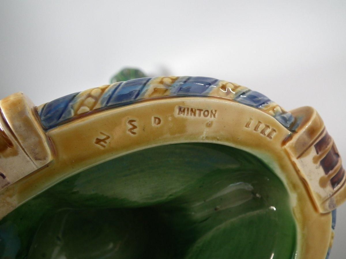 Minton Majolica Tudor Figure Candelabra photo for sale