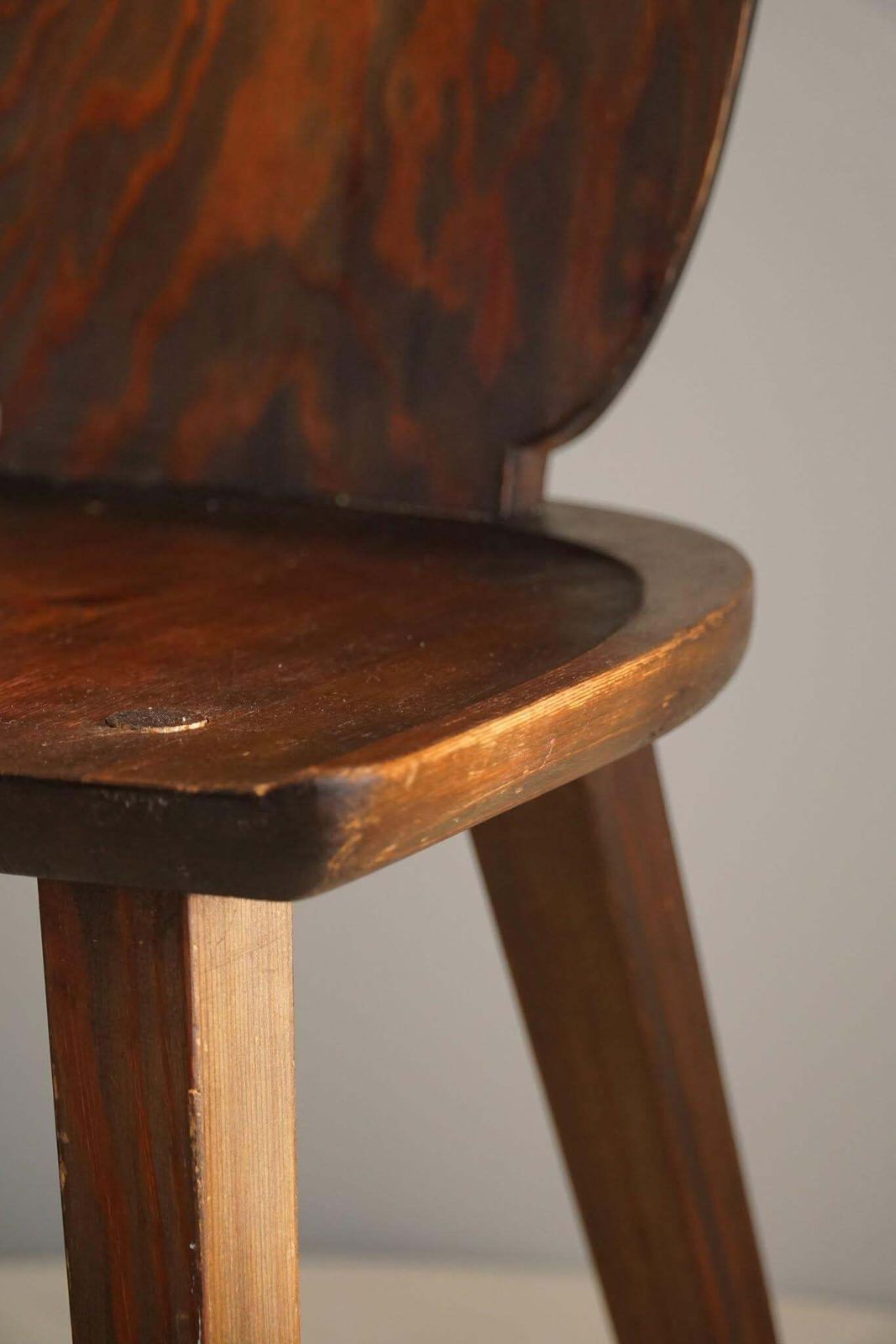 photo furniture Primitive Swedish Pine Chair, Carl Malmsten Style, Early 20th Century