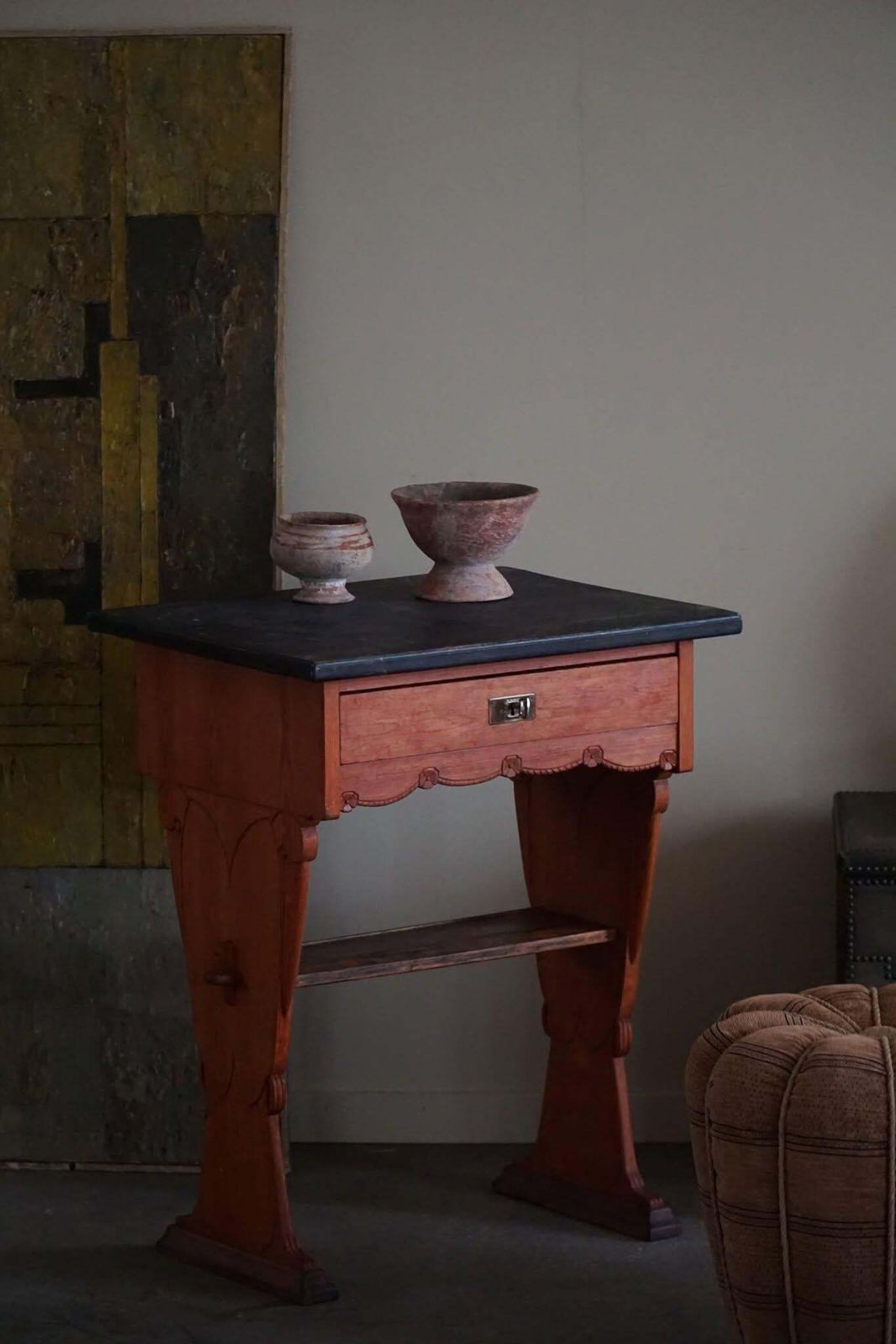 Antique Hand Crafted Swedish 19th Century Gustavian Style Pine Desk / Table photo for sale