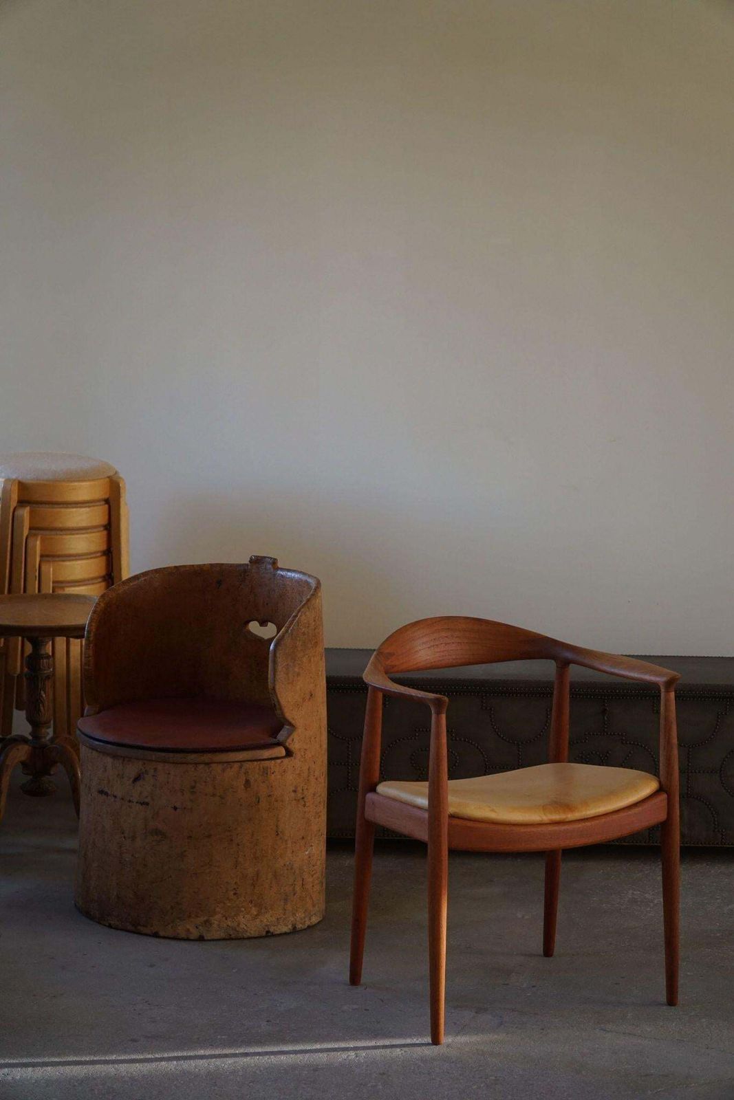 Hans J. Wegner, Armchair In Teak & Leather, "The Chair" Model Jh501, 1950s photo buy
