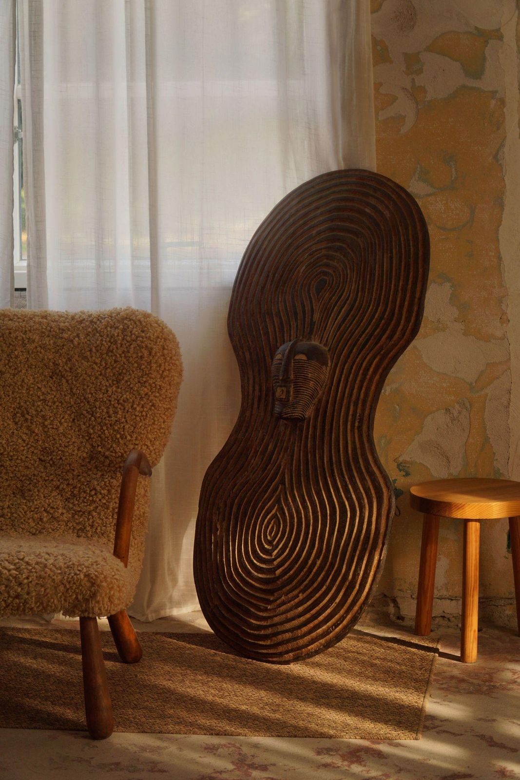 photo buy African Vintage Shield, Tribal Wall Art, Songye Shield, Congo, Mid 20th Century