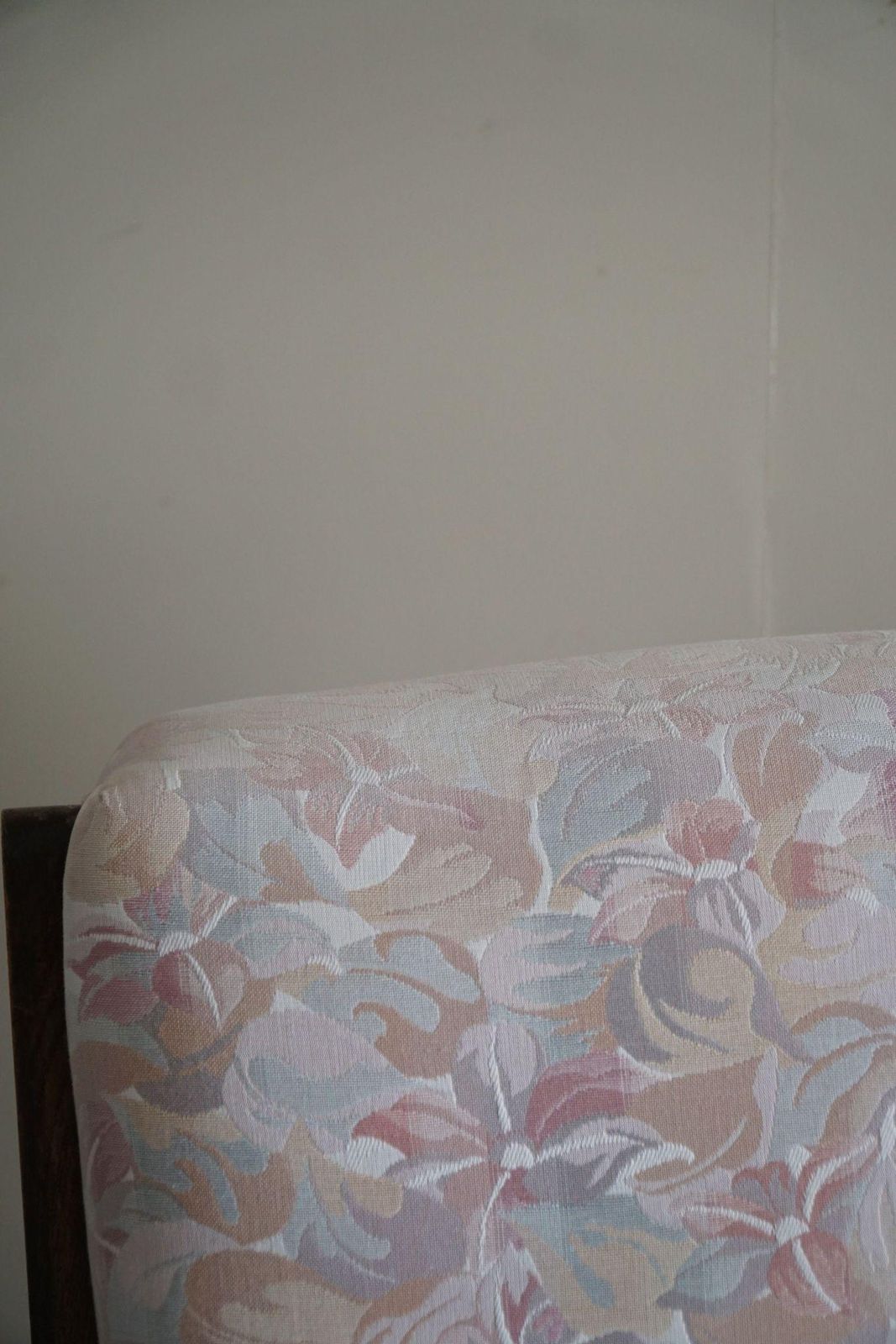 3052.0 Pair Of Danish Art Deco Lounge Chairs, Oak & Vibrant Flora Fabric, 1940s photo