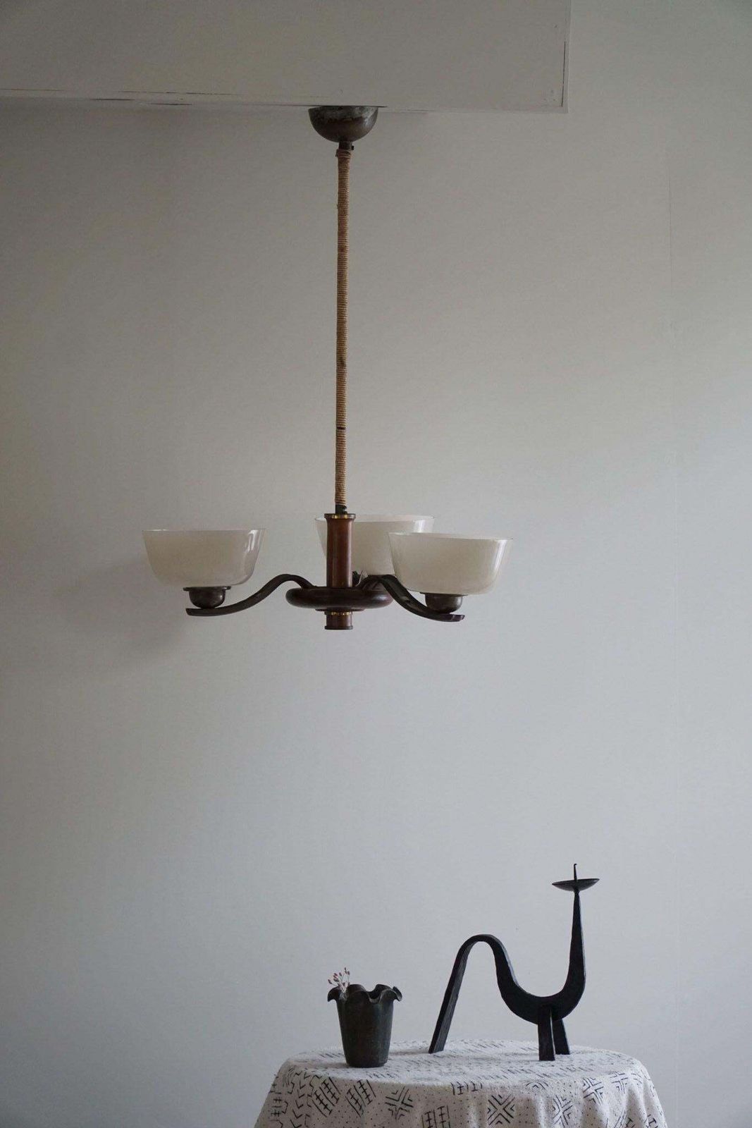 photo vintage Paavo Tynell For Taito Oy, A Model '1255/3' Art Deco Chandelier, Finland, 1930's