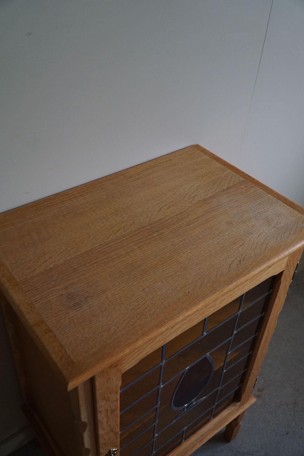 Mid Century, Small Oak Cabinet With Glass Front, Danish Cabinetmaker, 1960s photo buy