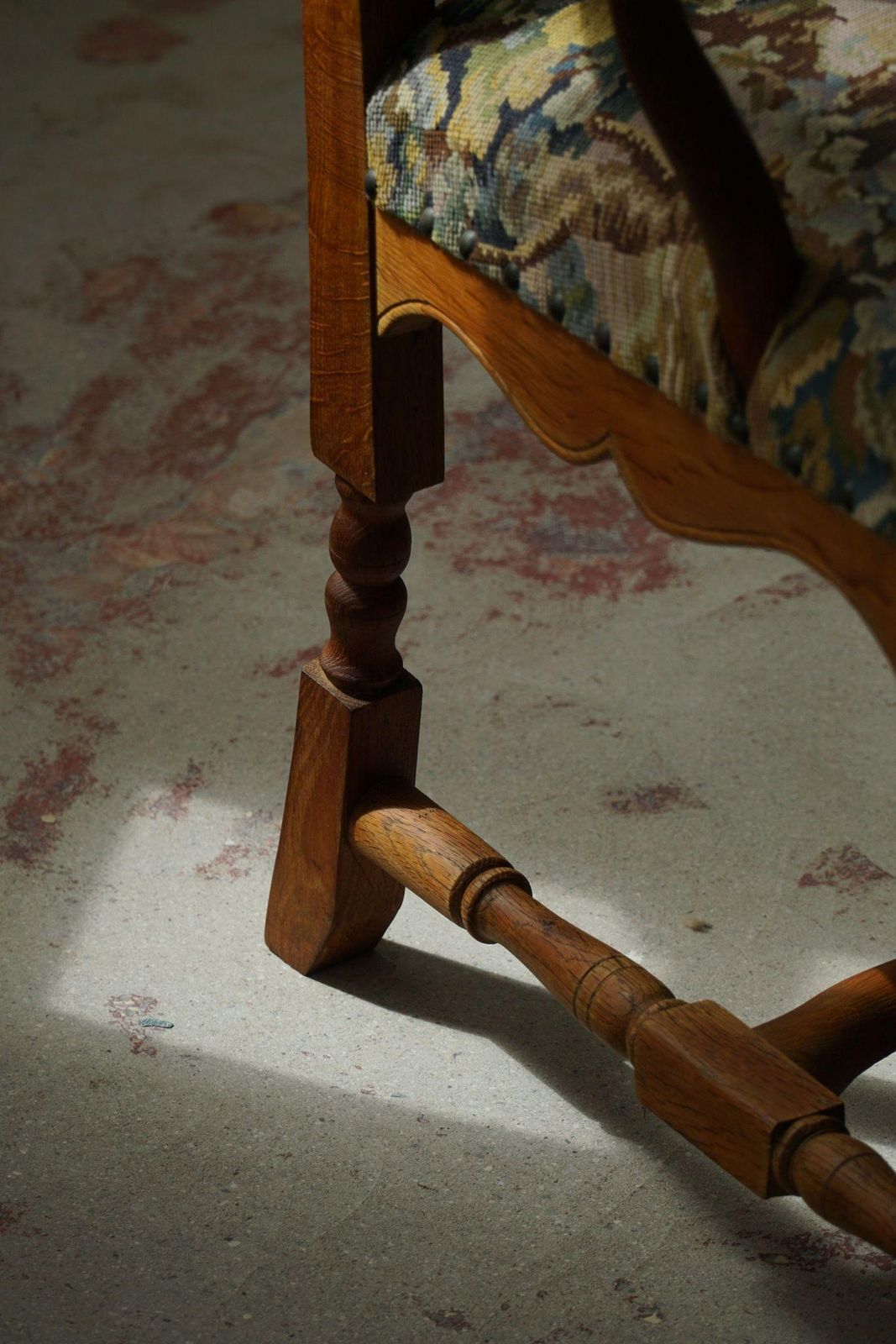 photo furniture Classic Baroque Style Armchair In Oak, Made By A Danish Cabinetmaker, 1930s