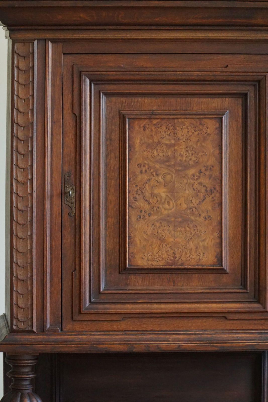 Baroque Style Cabinet In Oak & Birch, Made By A Danish Cabinetmaker, 1920s photo vinterior
