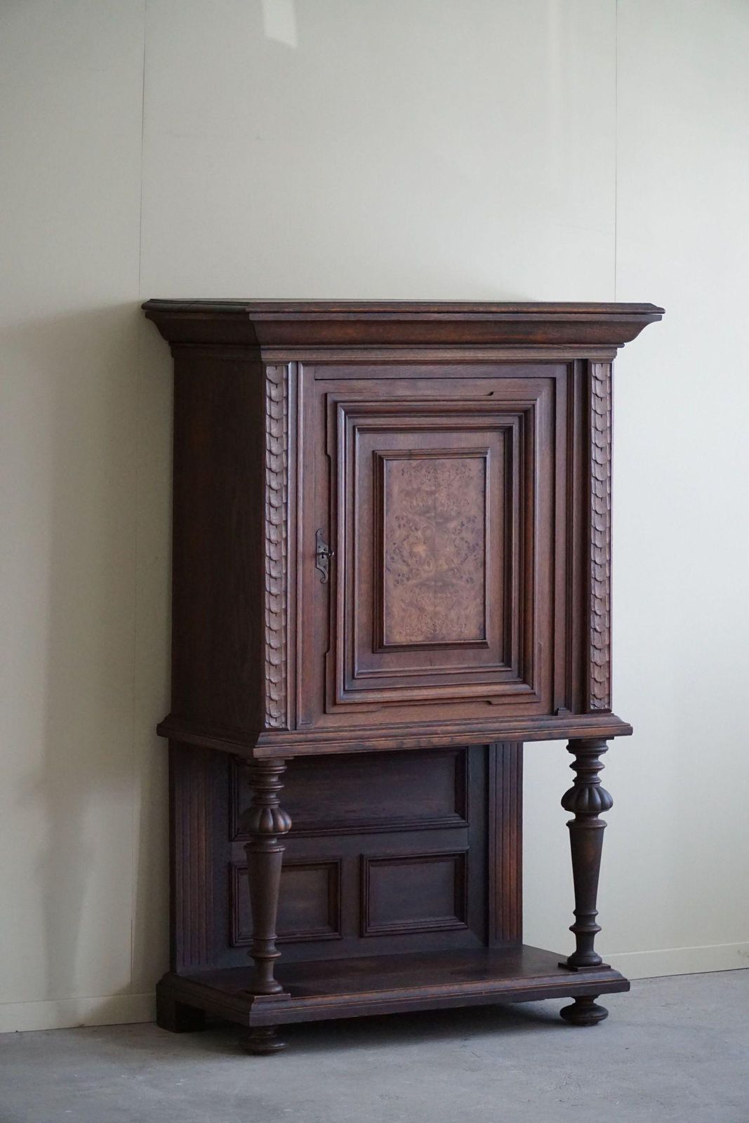 photo buy Baroque Style Cabinet In Oak & Birch, Made By A Danish Cabinetmaker, 1920s