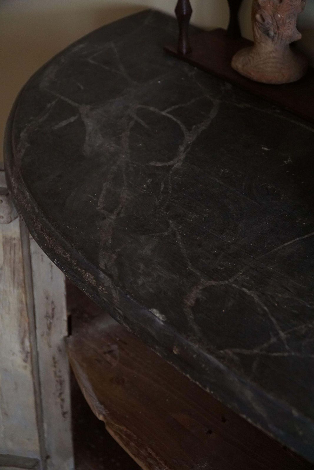 Furniture 19th Century Antique Painted Pine Cabinet, Italian Cabinetmaker, Made In Tuscany photo