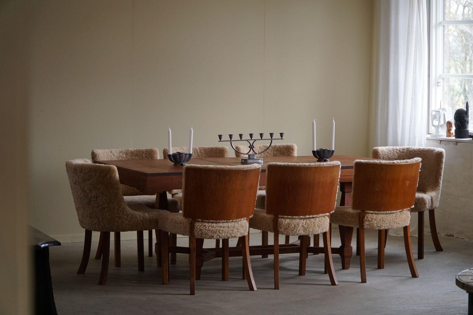 Art Deco Dining Table In Teak, With Butterfly Leaf, Danish Cabinetmaker, 1940s photo 3875.0