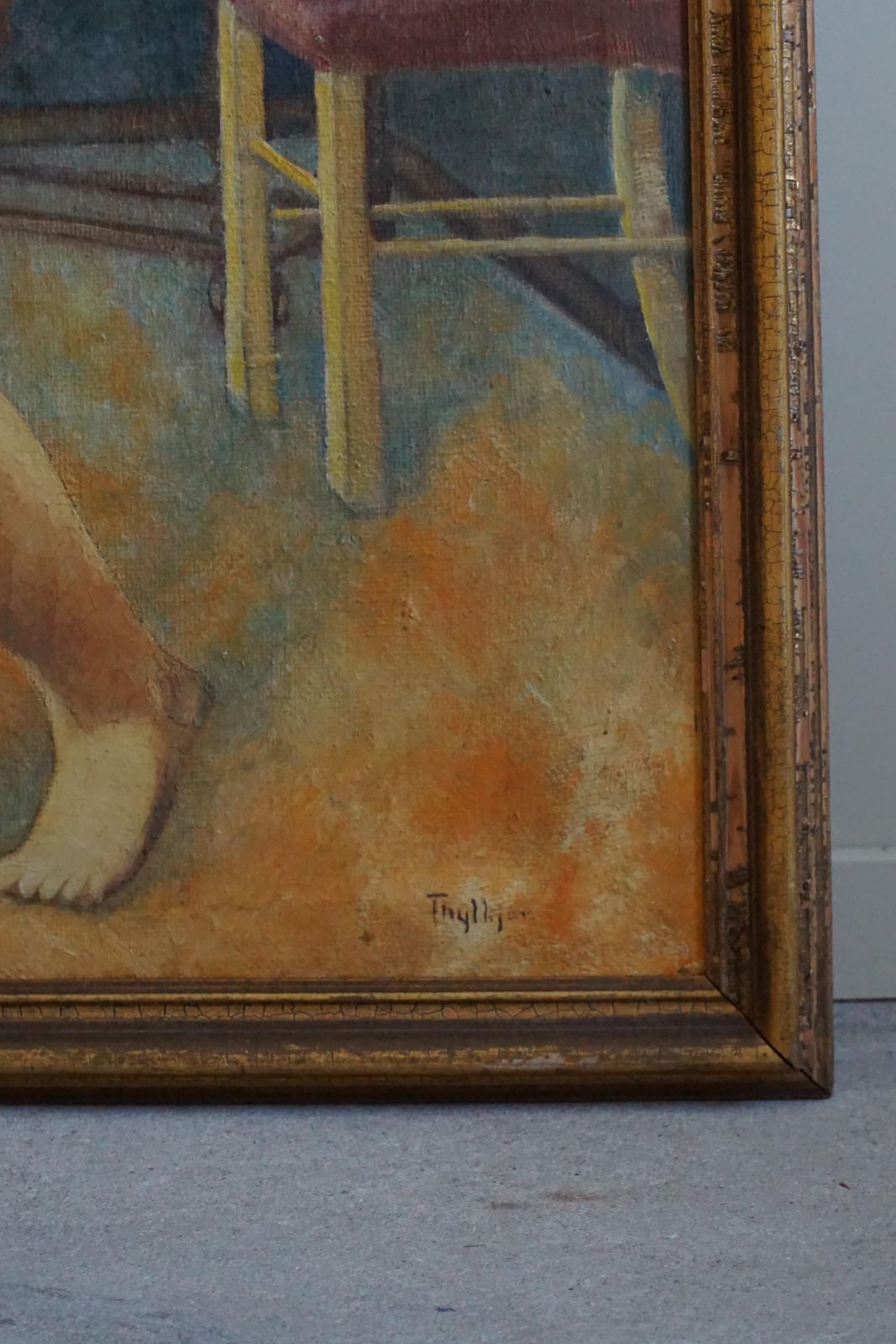 Large Oil On Canvas Painting, Unknown Danish Artist, Late 1800s photo Art