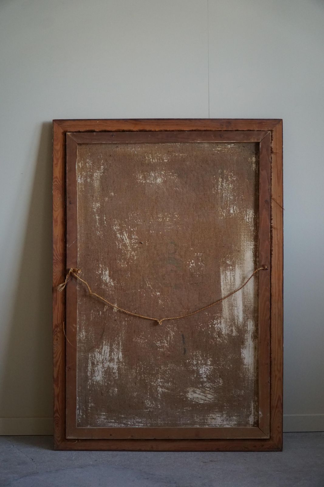 Large Oil On Canvas Painting, Unknown Danish Artist, Late 1800s photo vinterior