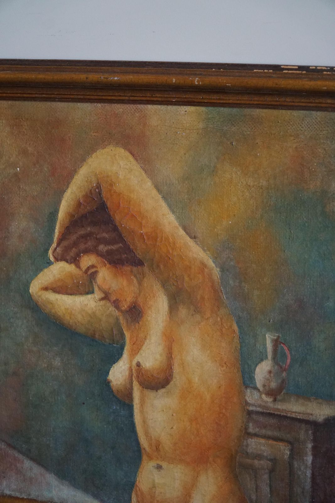 Large Oil On Canvas Painting, Unknown Danish Artist, Late 1800s photo buy