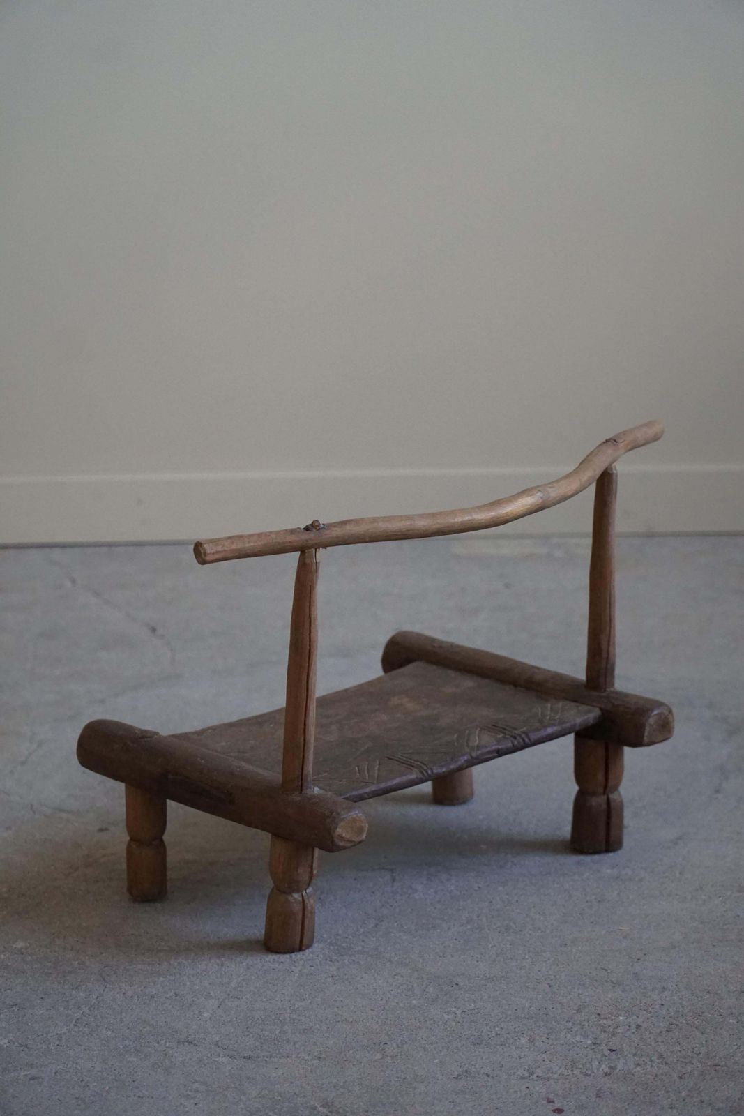 Antique African Wabi Sabi Stool / Chair, Decorative Object, Early 20th Century photo vinterior