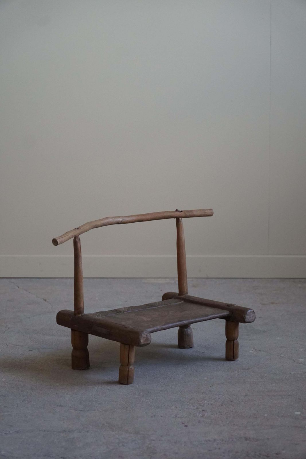 photo furniture Antique African Wabi Sabi Stool / Chair, Decorative Object, Early 20th Century