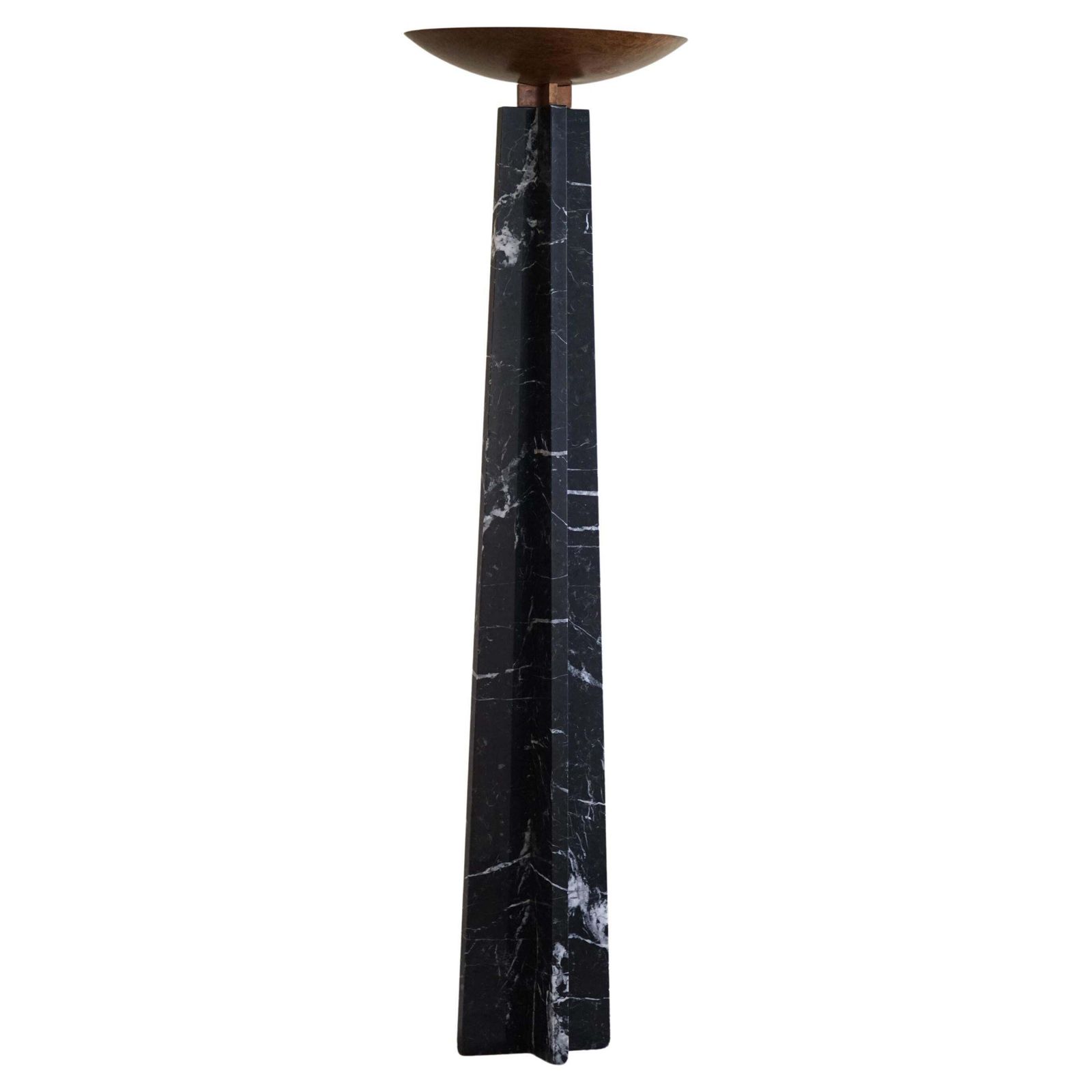 Massimo & Lella Vignelli, Floor Lamp In Copper & Marble, Wagneriana, Italy, 1986