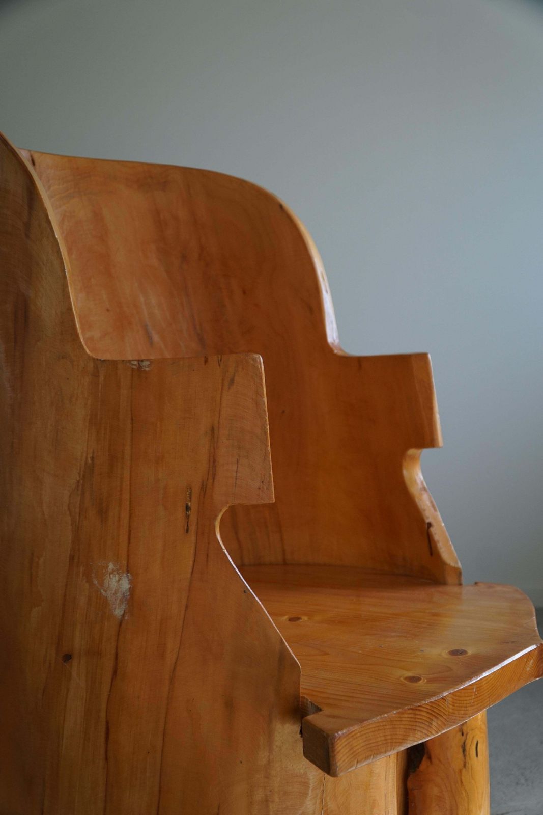 Stump Chair In Solid Birch By A Swedish Cabinetmaker, Wabi Sabi, 1950s photo 2584.0